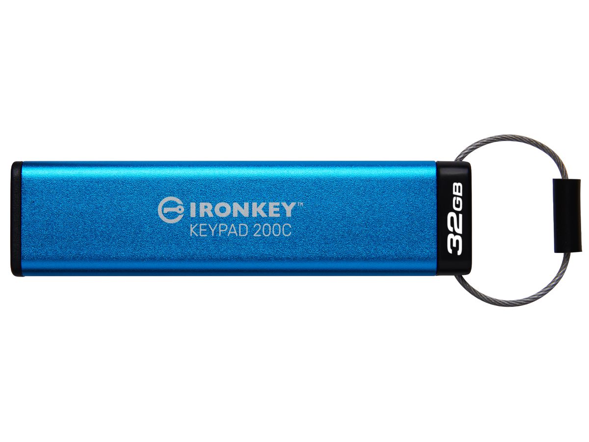 Kingston Technology IronKey 32GB USB-C Keypad 200C, FIPS 140-3 Lvl 3 (Pending) AES-256