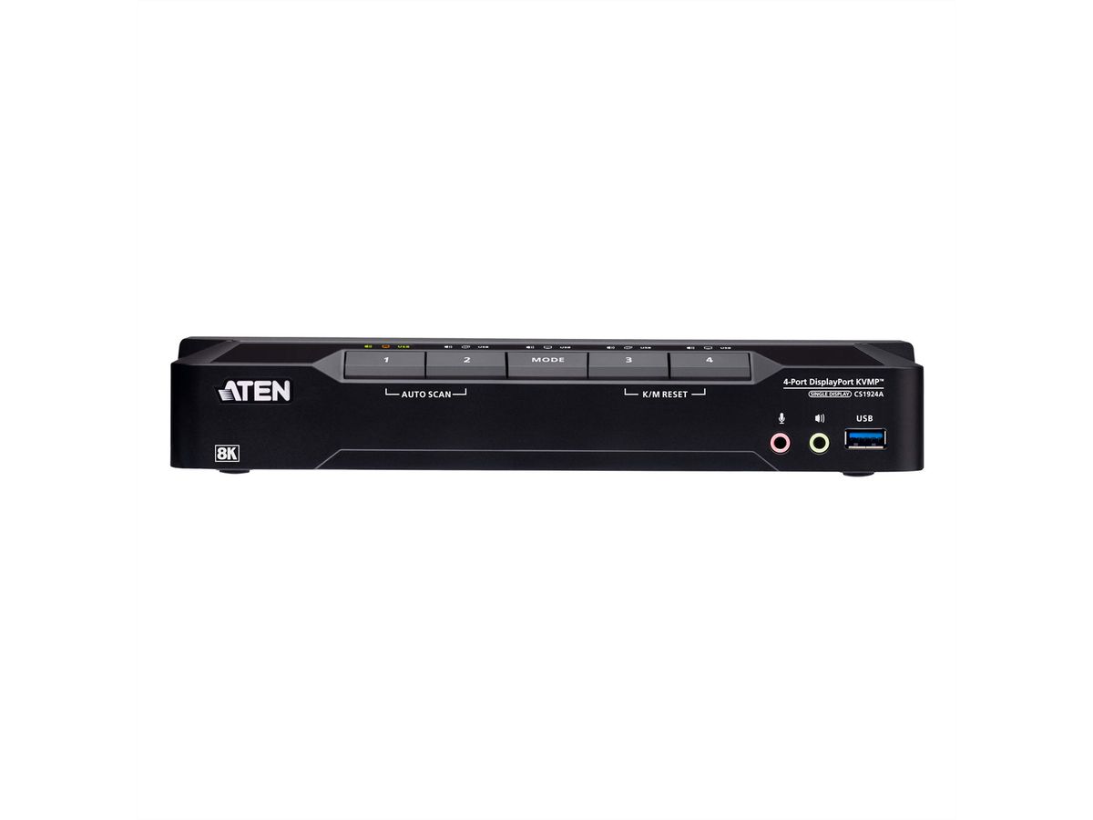 ATEN CS1924A 4-Port USB 3.0 8K DisplayPort KVM Switch