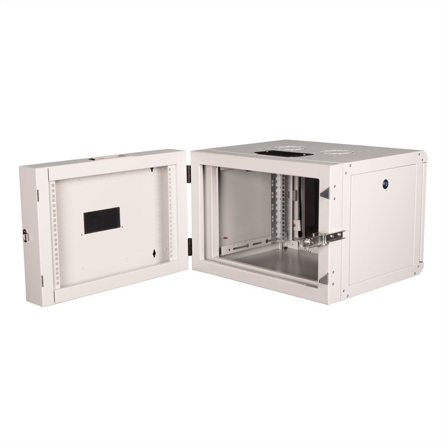 ROLINE 19-inch wall-mounted housing Pro 7 U, 600x600 WxD two-part swivelling grey