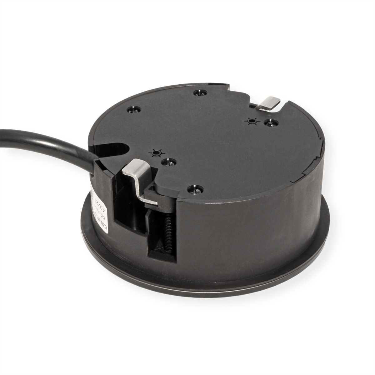 BACHMANN TWIST 2 1xUTE 1xUSB A/C 22W 2.0m AEH RAL9005 30GE round