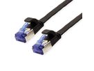 VALUE FTP Patch Cord, Cat.6A (Class EA), extra-flat, black, 1 m