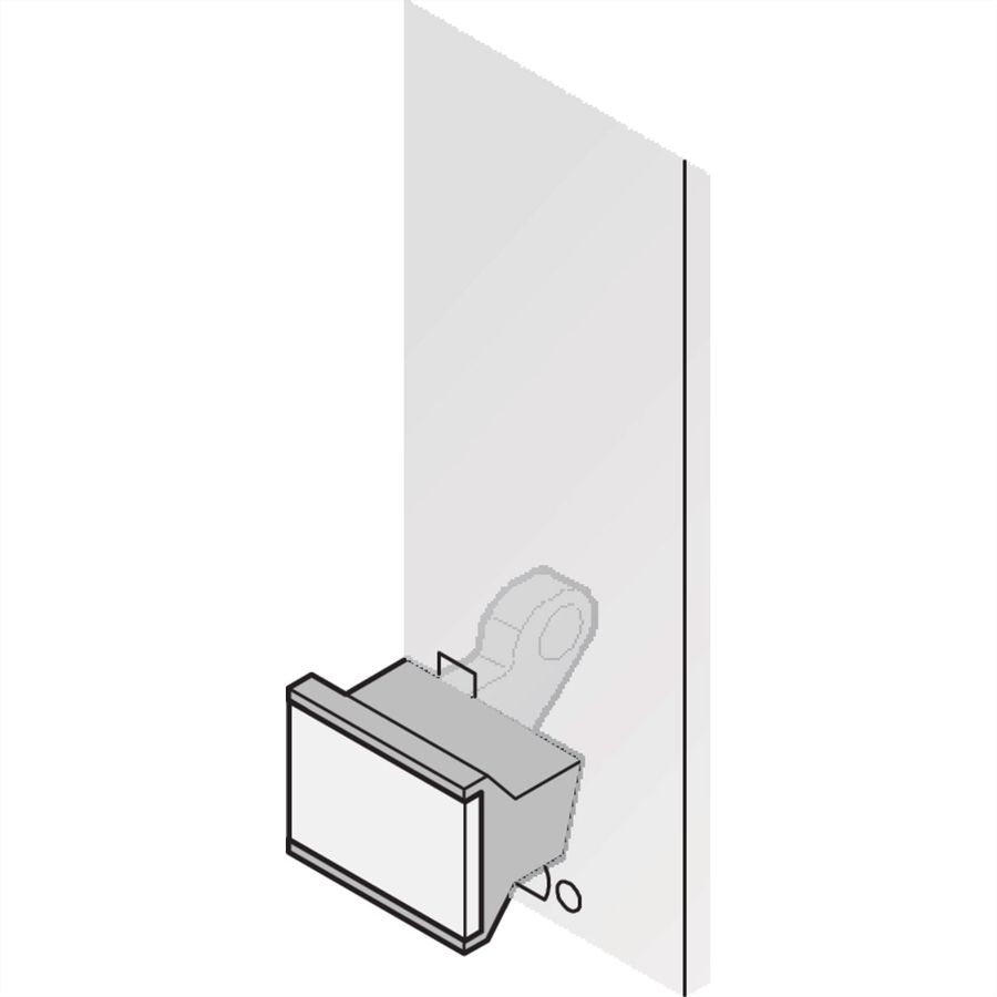SCHROFF Extractor Handle Trapezoid Form, Type 1, Bottom, Black