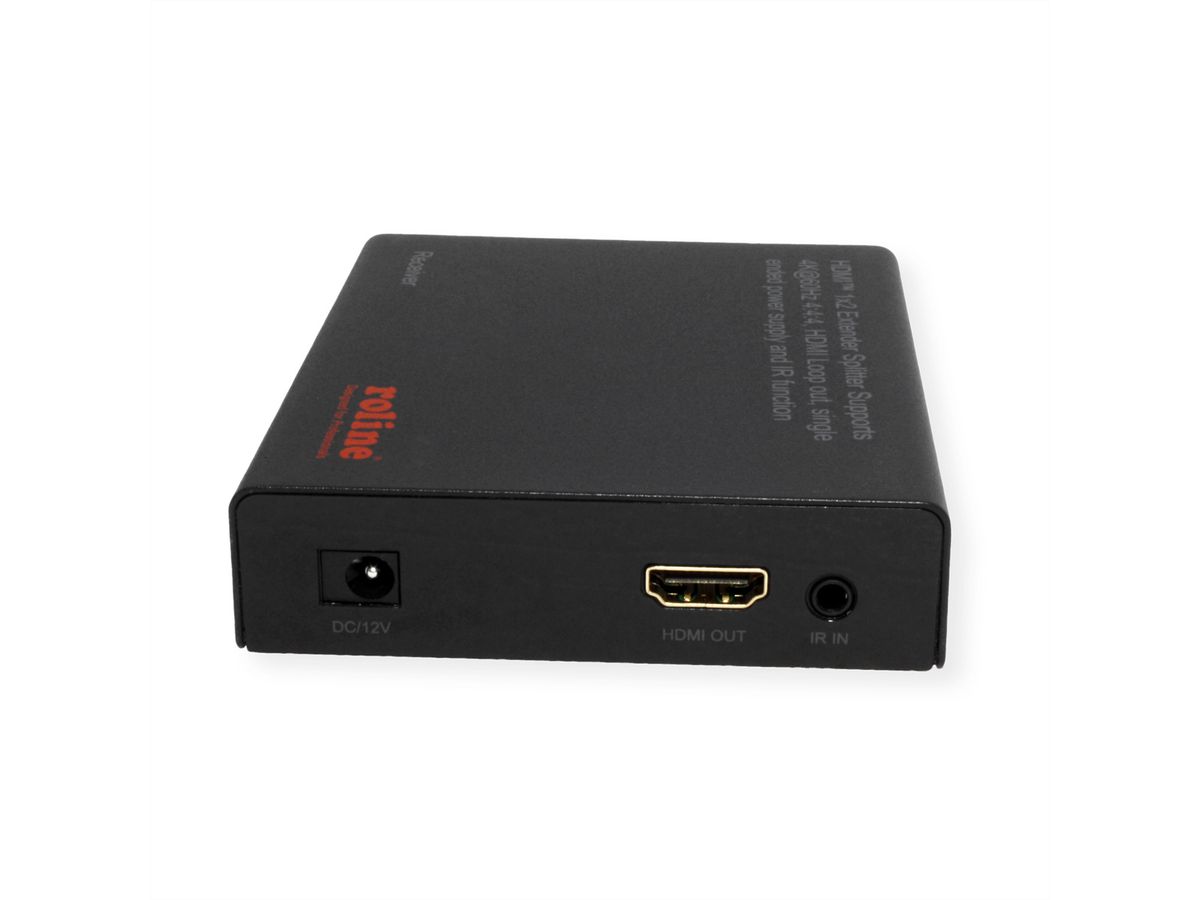 ROLINE HDMI-verlenger en -splitter, 1x2, via Cat.6A, 70m, 4K60Hz