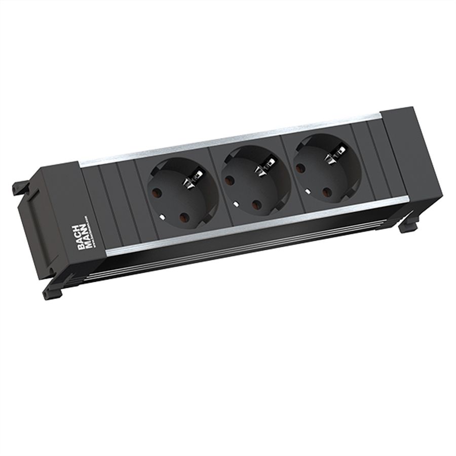 BACHMANN POWER FRAME 3xCEE7/3, Power 2.0m AEH incl. mounting plug
