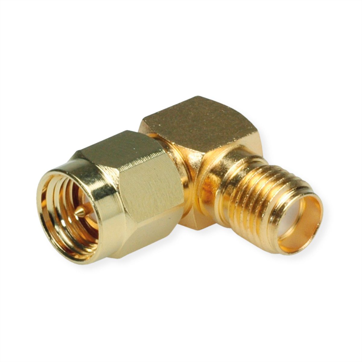 TELEGÄRTNER SMA-Verbinder, Stecker/Buchse, gewinkelt, vergoldet