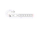 BACHMANN 19" 1U VM 6xCEE7/3 1xGVS-Plus 2.0m CEE7/7