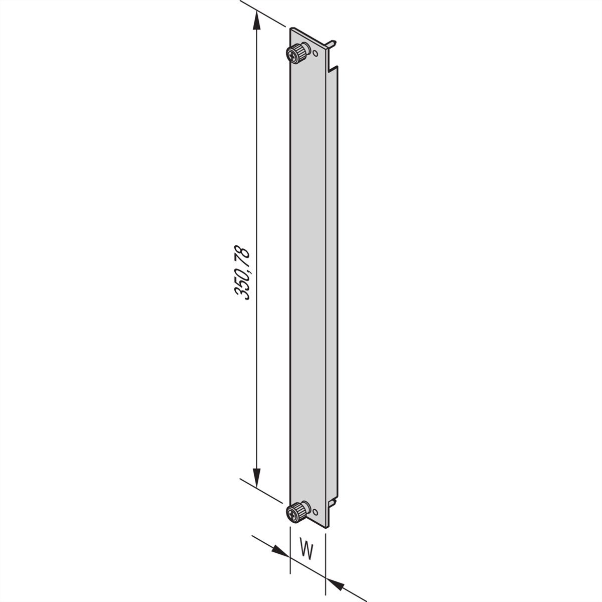 SCHROFF AdvancedTCA Filler Panel, Without Air Baffle, 8 U, 6 HP, Al Profile