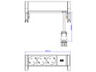 BACHMANN DESK2 wit 3xCEE7/3 0,2m GST18 RAL9010