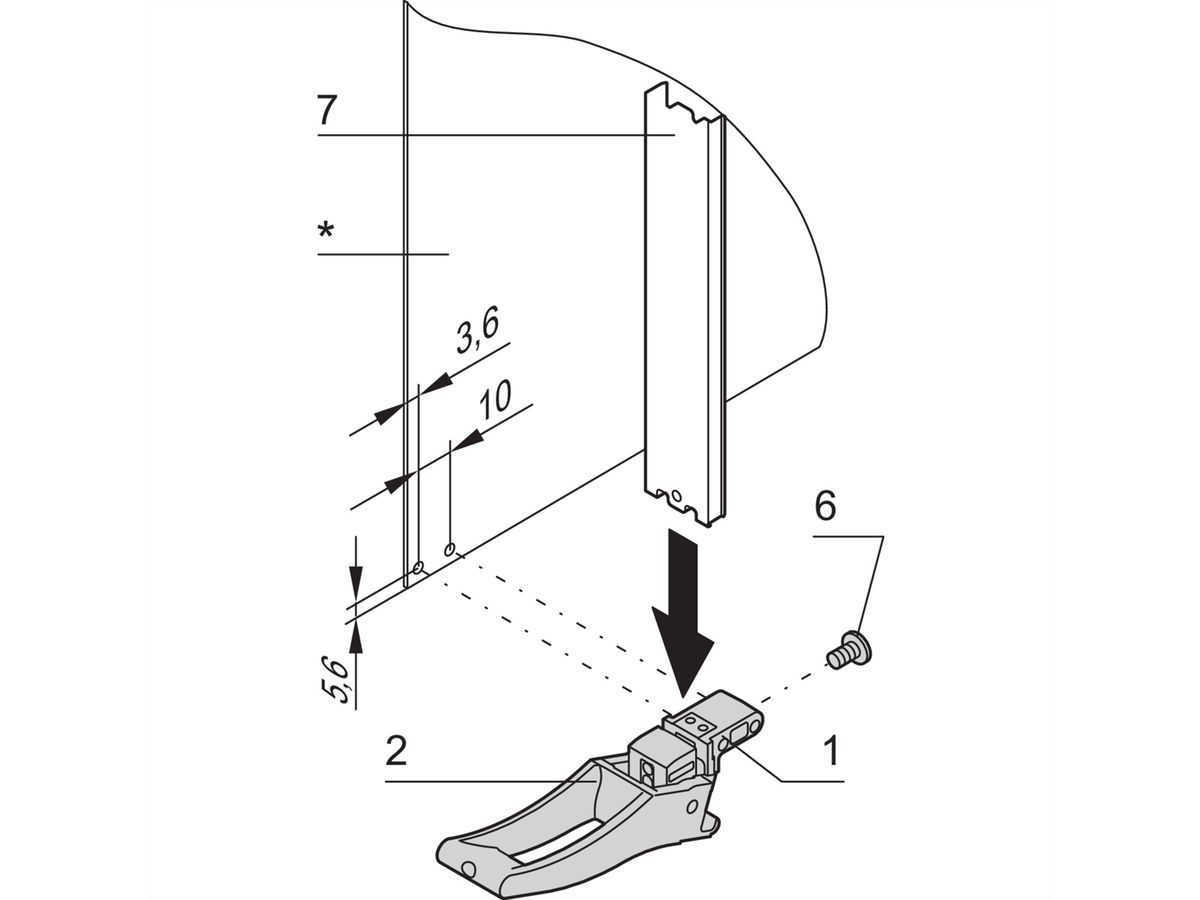 SCHROFF inzet-/uittrekgreep type XL, 10 stuks