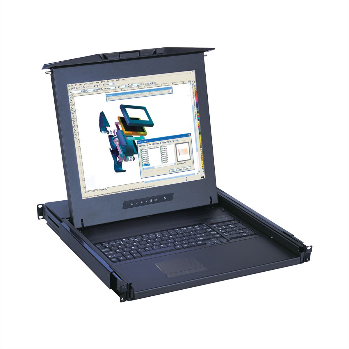 MONITOR/KEYBOARD DRAWER 1U DE STD