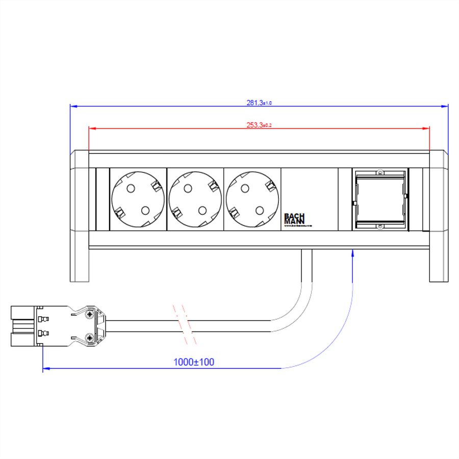 BACHMANN DESK 3xCEE7/3 1xCM