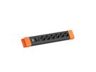 BACHMANN CONNECTUS 6xCEE7/3, 1xSchalter 2,0m CEE7/7 Schwarz/Orange