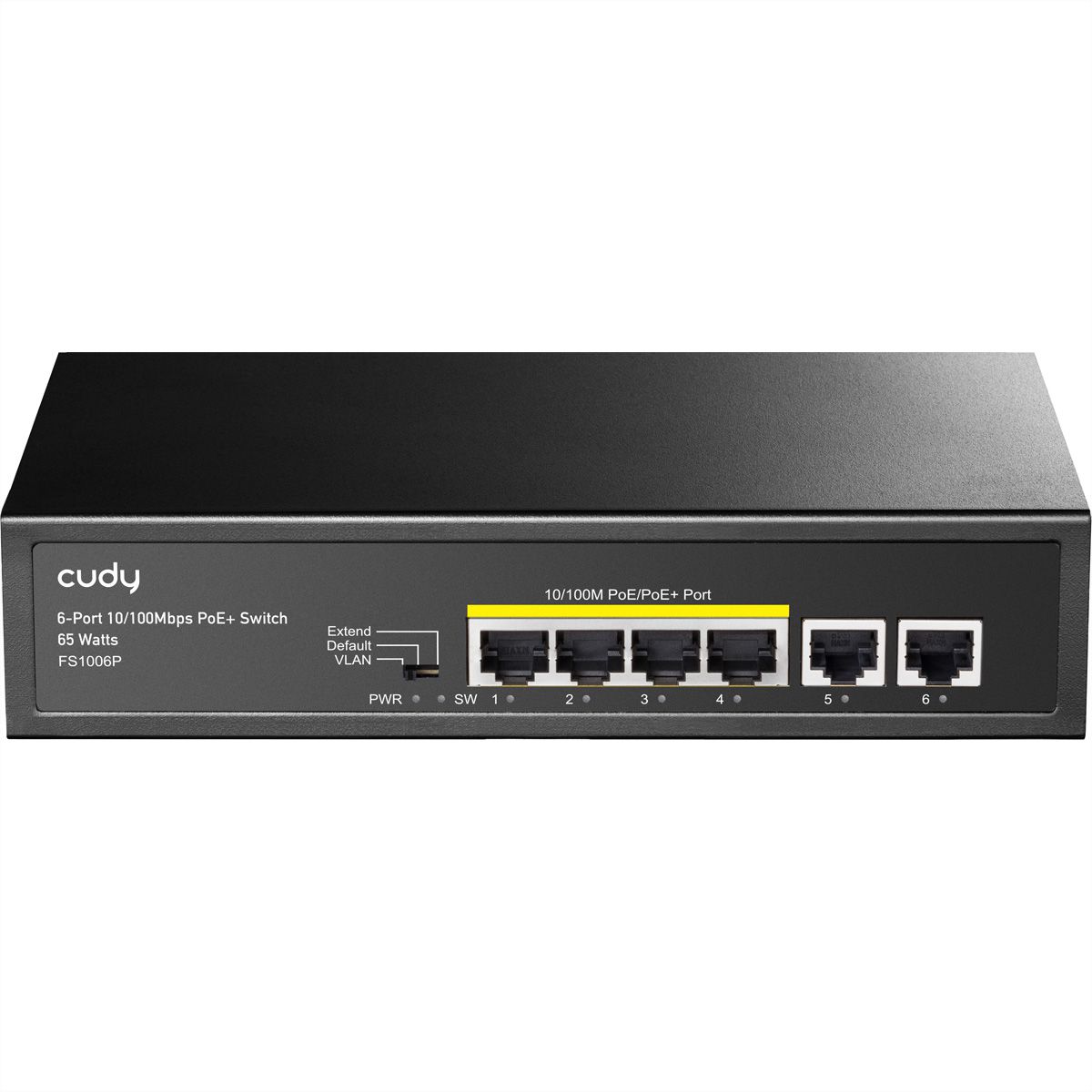 CUDY FS1006P 6-poorts 10/100M PoE+ Switch 60W