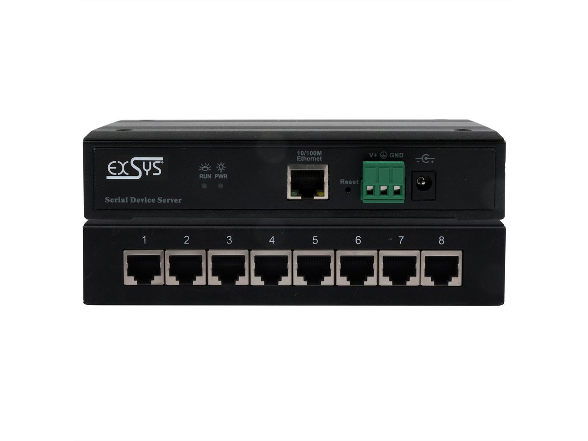 EX-61008 Seriële Apparaatserver 8 x Seriell RS-232/422/485