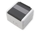 TELEGÄRTNER, data outlet IP44, 75x86x58, grey, incl. mounting plate for 2x AMJ resp. UMJ Module/Adaptor
