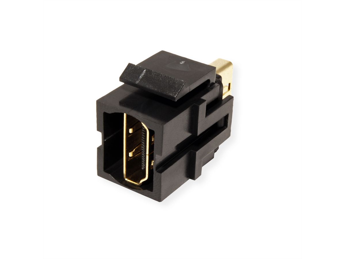 BACHMANN Keystone 4K HDMI UHD coupling socket-socket black