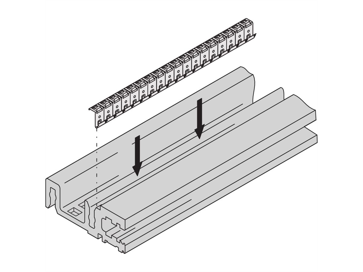 SCHROFF EuropacPRO EMC afschermingsset, afdekplaat naar horizontale rail, roestvrij staal, 42 pk, 10 stuks