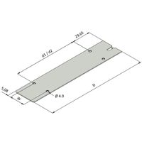 SCHROFF afdekplaat voor insteekmodule met frame, zonder perforatie, 10 pk, 227 mm