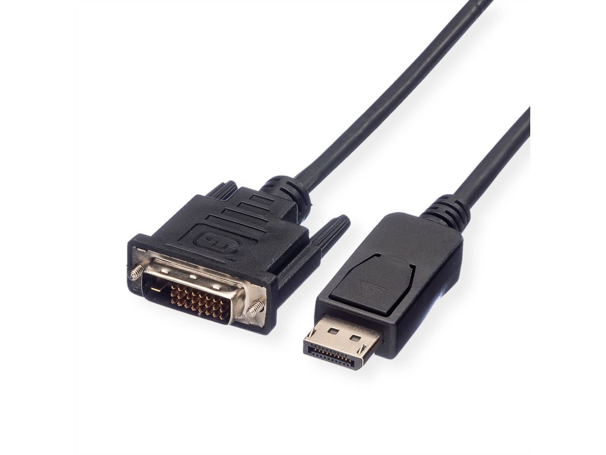 VALUE DisplayPort Kabel DP Male - DVI (24+1) Male, LSOH, zwart, 2 m
