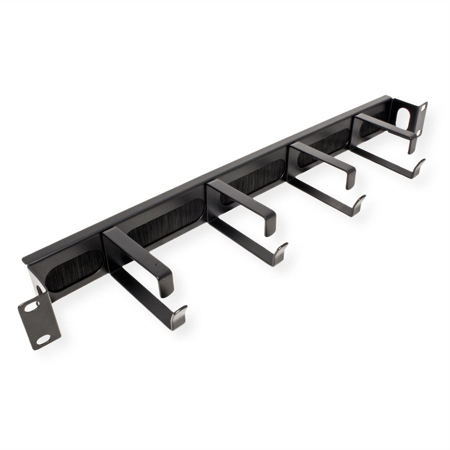 VALUE  19" frontpaneel, 4 ogen type G, kabeldoorvoer (borstel), zwart