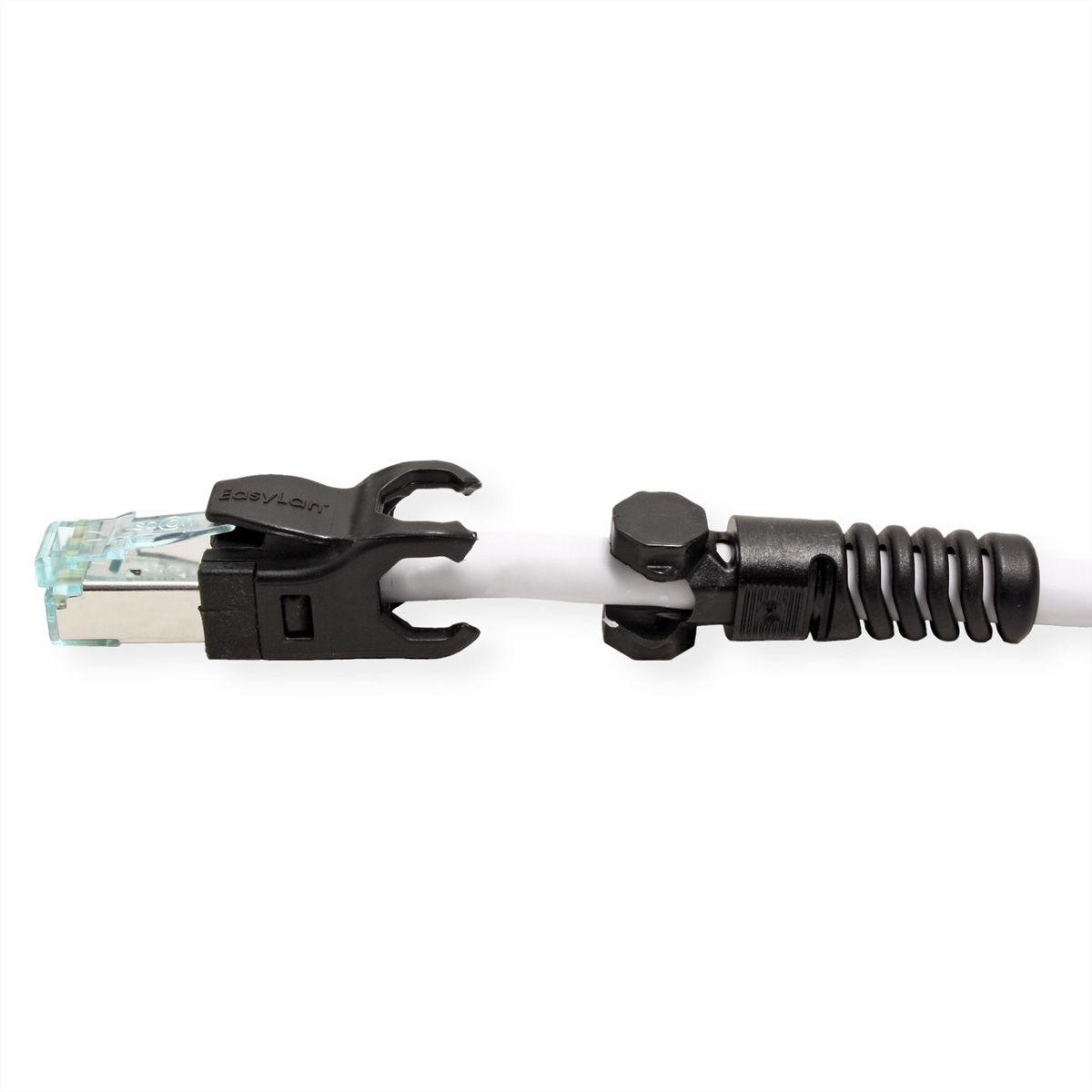 EasyLan VarioBoot Patch cable Cat.6A, S/FTP, grey, 0.5 m