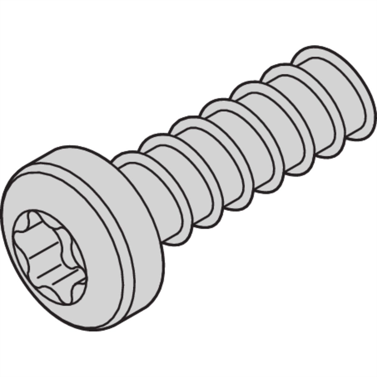 SCHROFF cilinderkopschroef, Torx, Ø 2,5 mm, lengte 9,3 mm, schroefdraadvormend, staal verzinkt