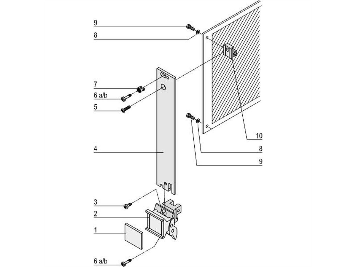 SCHROFF-insteekset met afzuiggreep type 2, niet-afgeschermd, grijs, 3 HE, 10 HE