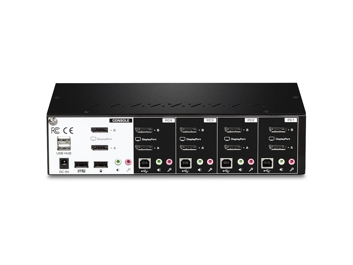 TRENDnet TK-440DP 4-poorts Dual Monitor Display Port KVM-switch