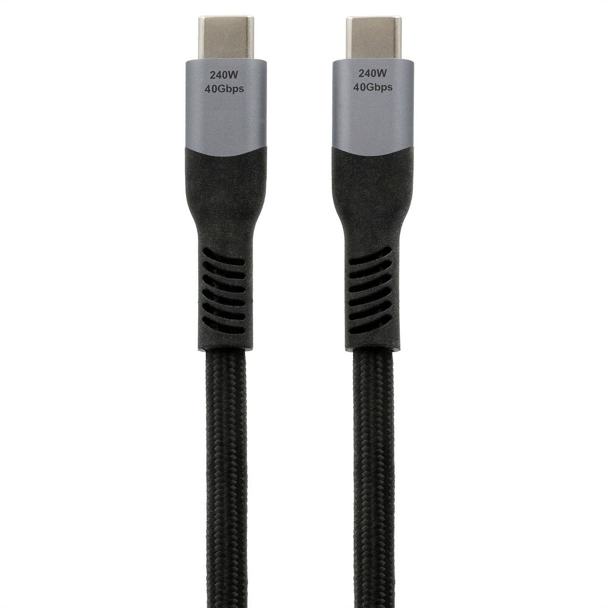 EXSYS EX-K1598-1.0 USB4 cable, USB-C - USB-C, 8K UHD-2, 40 Gbit/s, 5A, 240W, black, 1 m