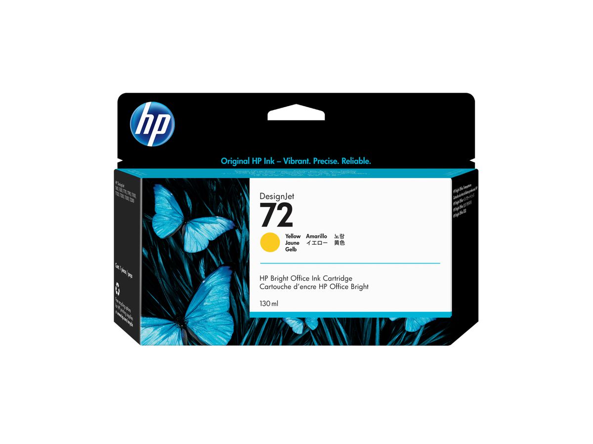 HP 72 gele DesignJet inktcartridge, 130 ml