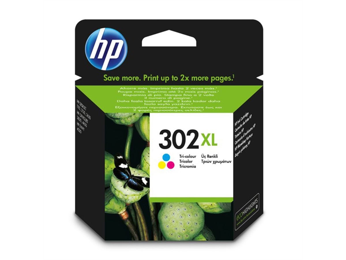 F6U67AE, Nr. 302XL, Druckpatrone, farbig, 330 Seiten für HP OfficeJet 3830