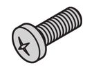 SCHROFF Kruiskopschroef, Pozidrive, M6x16, St, Verzinkt, Zwart, 100 stuks