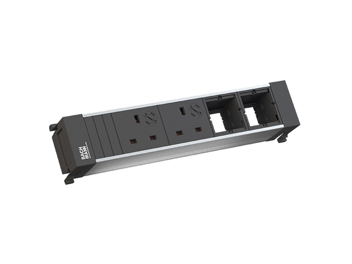 BACHMANN POWER FRAME 2xUK 3.15A 90° 2xCM, Current 0.2m GST18 United Kingdom