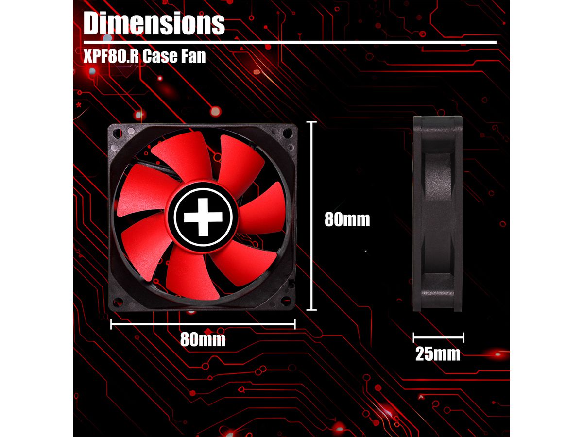 Xilence XPF80.R 80mm Performance Case Fan, 3PIN