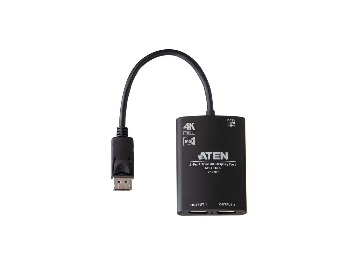 ATEN VS92DP 2-Port True 4K DisplayPort MST Hub