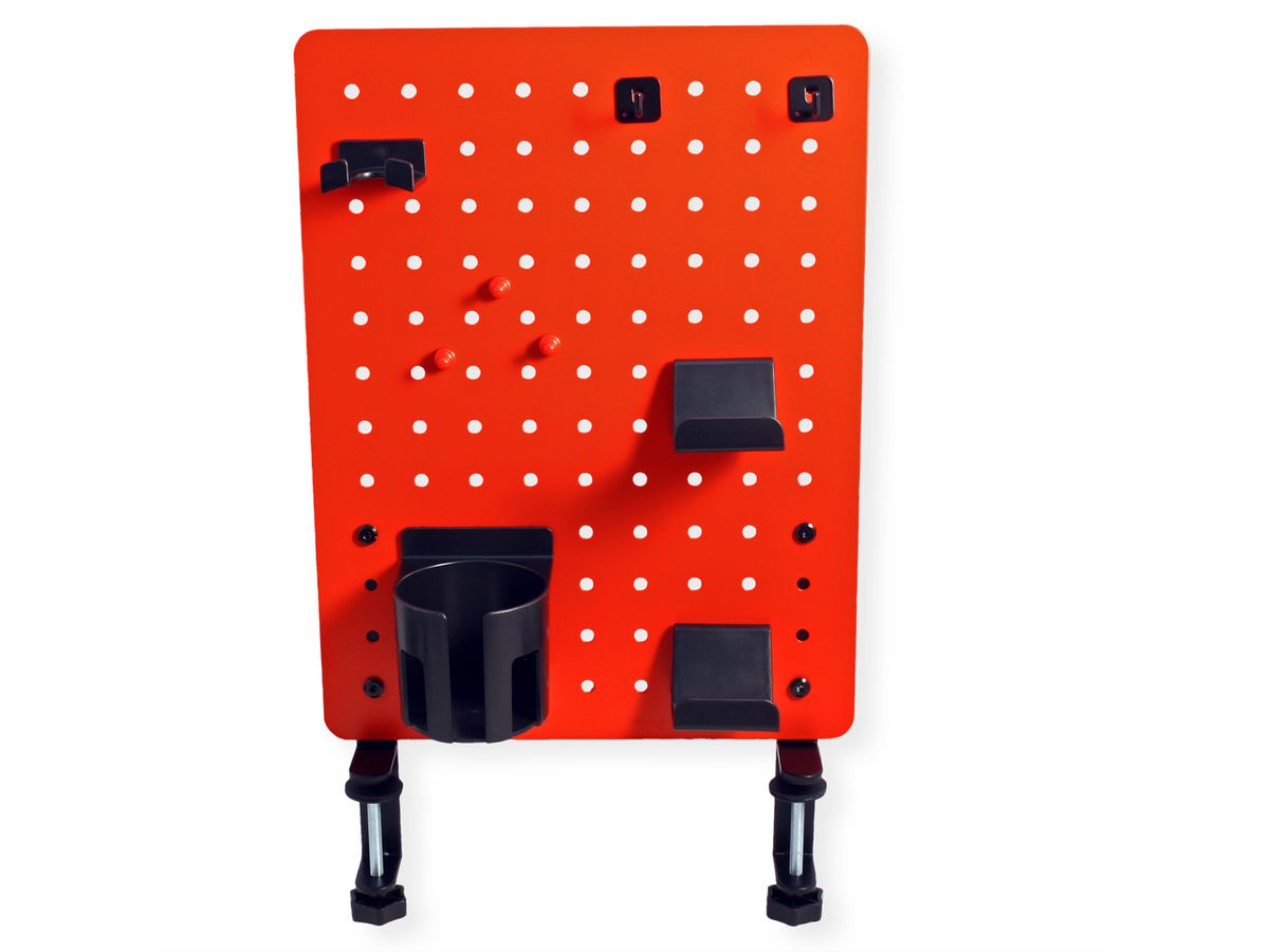 VALUE Gaming-/Office Clamp Mount Pegboard, red