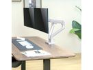 ROLINE Dual LCD Monitor Stand Pneumatic, Desk Clamp, Pivot, 2 Joints, silver