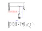 BACHMANN DESK2 2xCH T13 1xUSB A/C 22W 0,2m GST18 RAL9010
