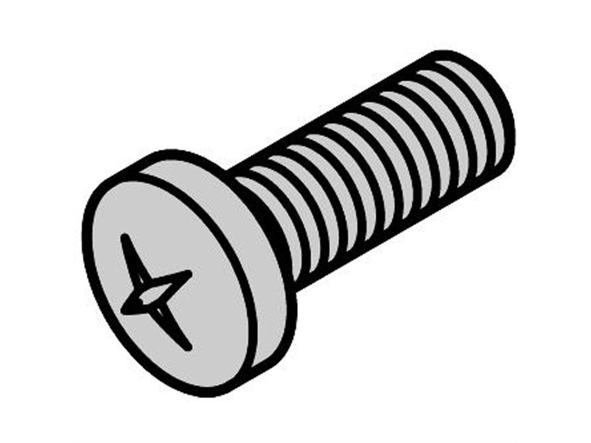 SCHROFF Kruiskopschroef, Pozidrive, M6x16, St, Verzinkt, 100 stuks