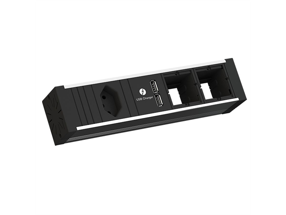 BACHMANN VENID 1xCH T13 USB Chargr 2xCM, Current 0.2m GST18 black Switzerland