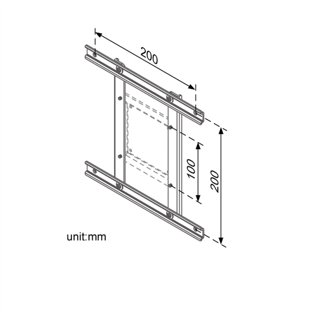 ROLINE VESA Adapter 100x100 - 200x200, variabel