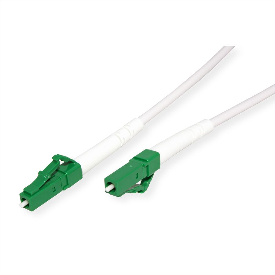 ROLINE Fibre Optic Jumper Cable 9/125µm, OS2, LC/LC, APC, simplex, LSOH, armoured, white, 3 m