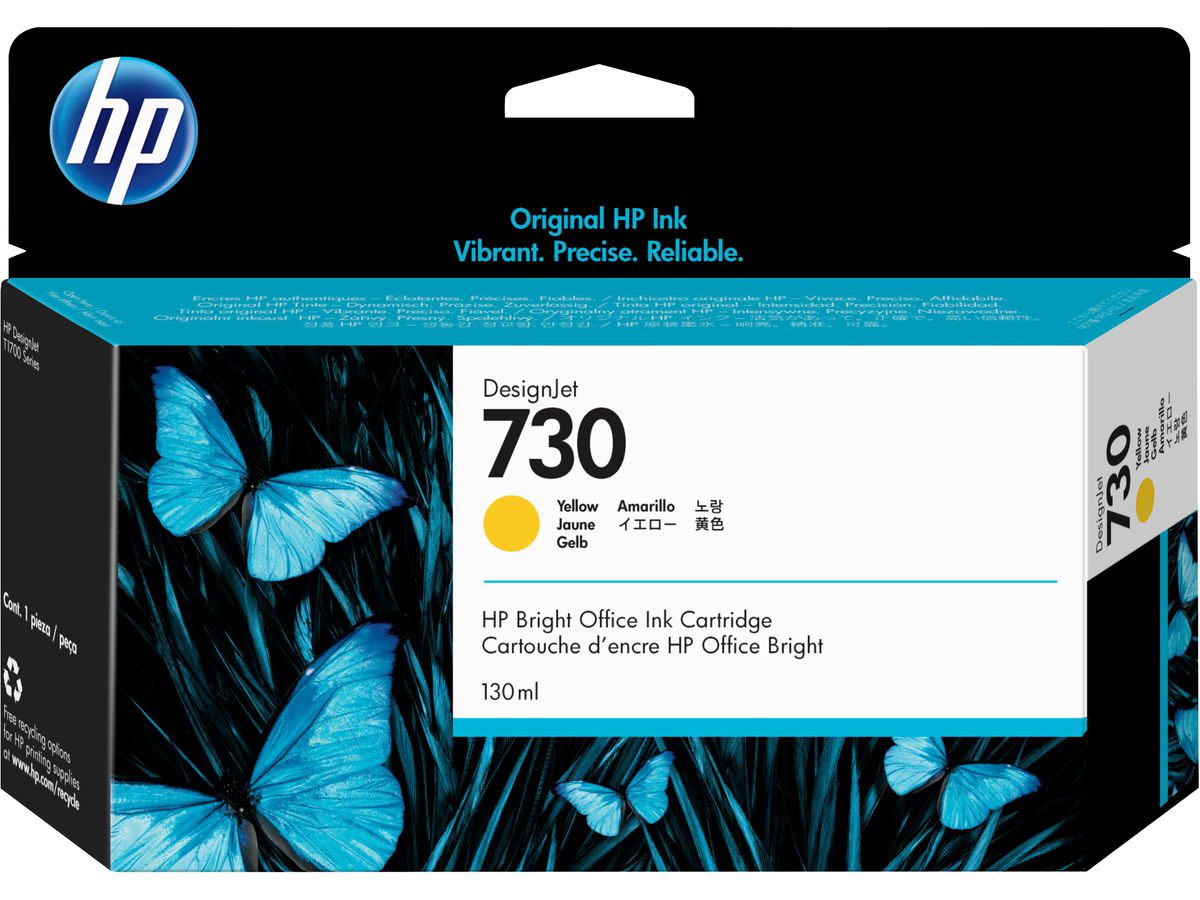 HP 730 130-ml Yellow DesignJet Ink Cartridge