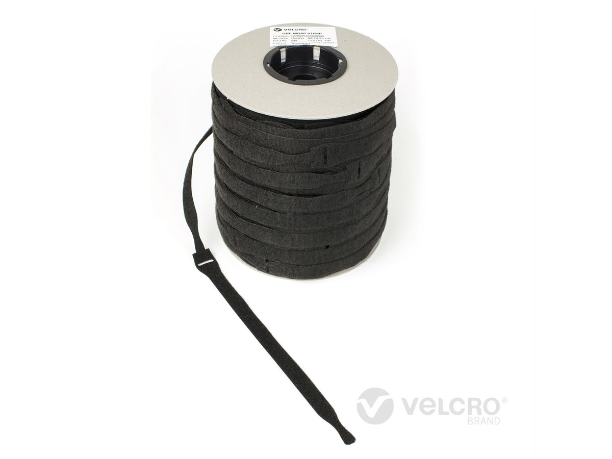 VELCRO® One Wrap® Bindband 20 mm x 150 mm, 750 stuks, brandvertragend, zwart