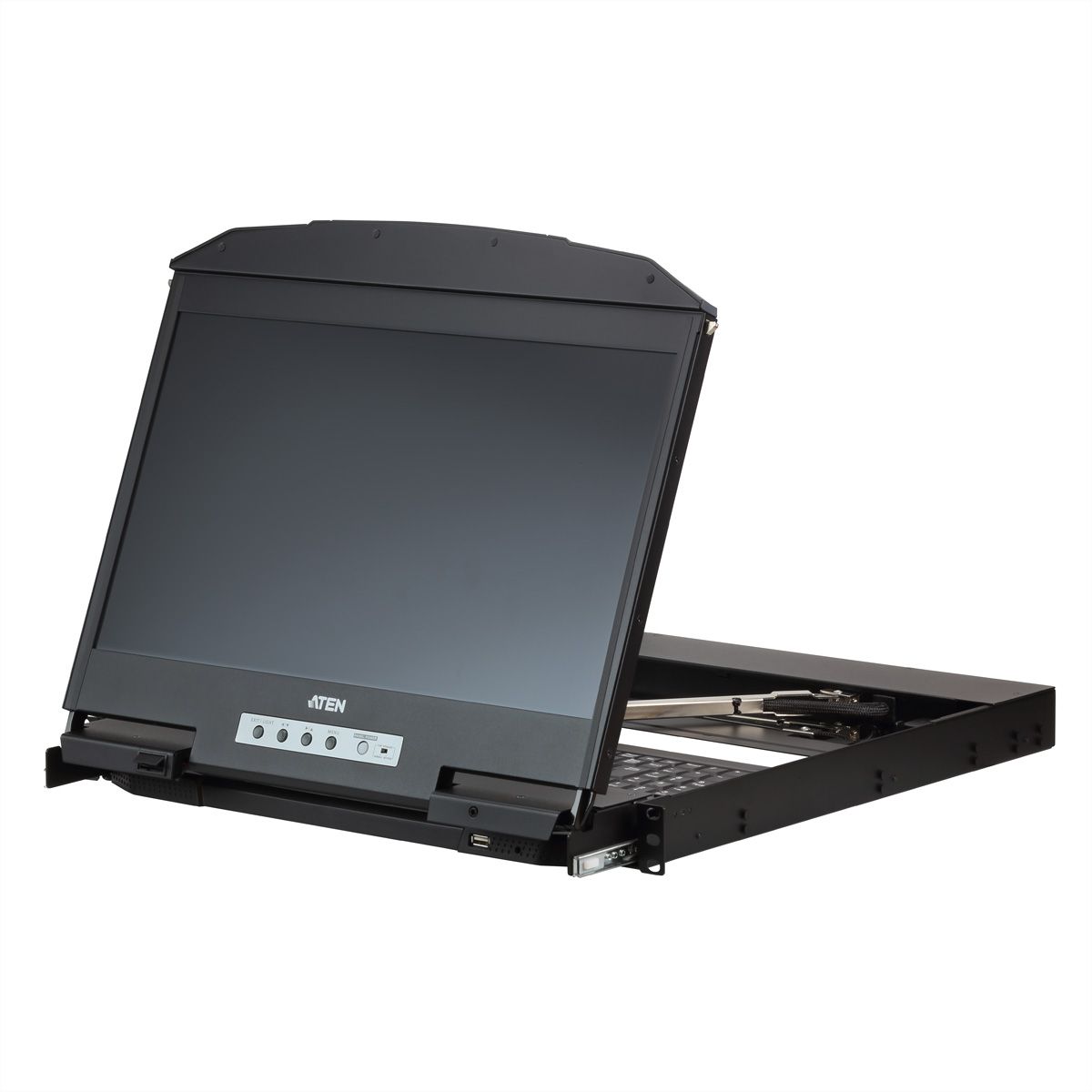 ATEN CL3800NW KVM-console USB HDMI DVI VGA Dual Rail, Toetsenbord indeling Zwitsers
