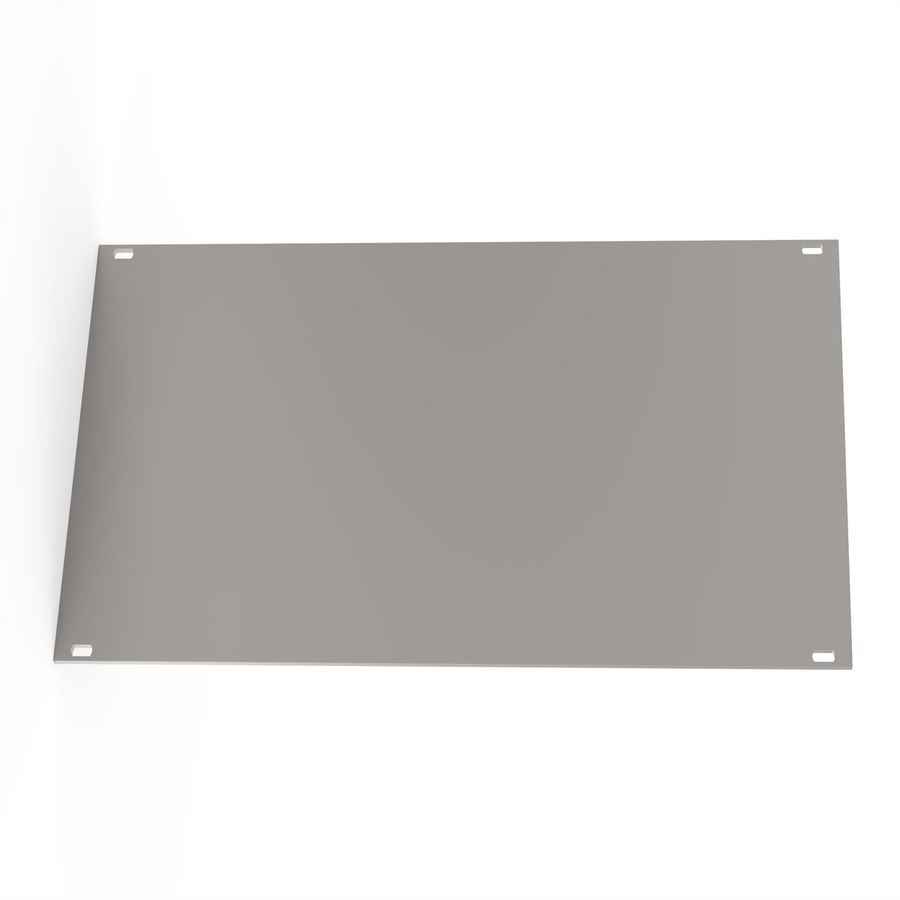 SCHROFF Front Panel, Unshielded, Screw Assembly 3 U, 42 HP, 2.5 mm, Al, Anodized
