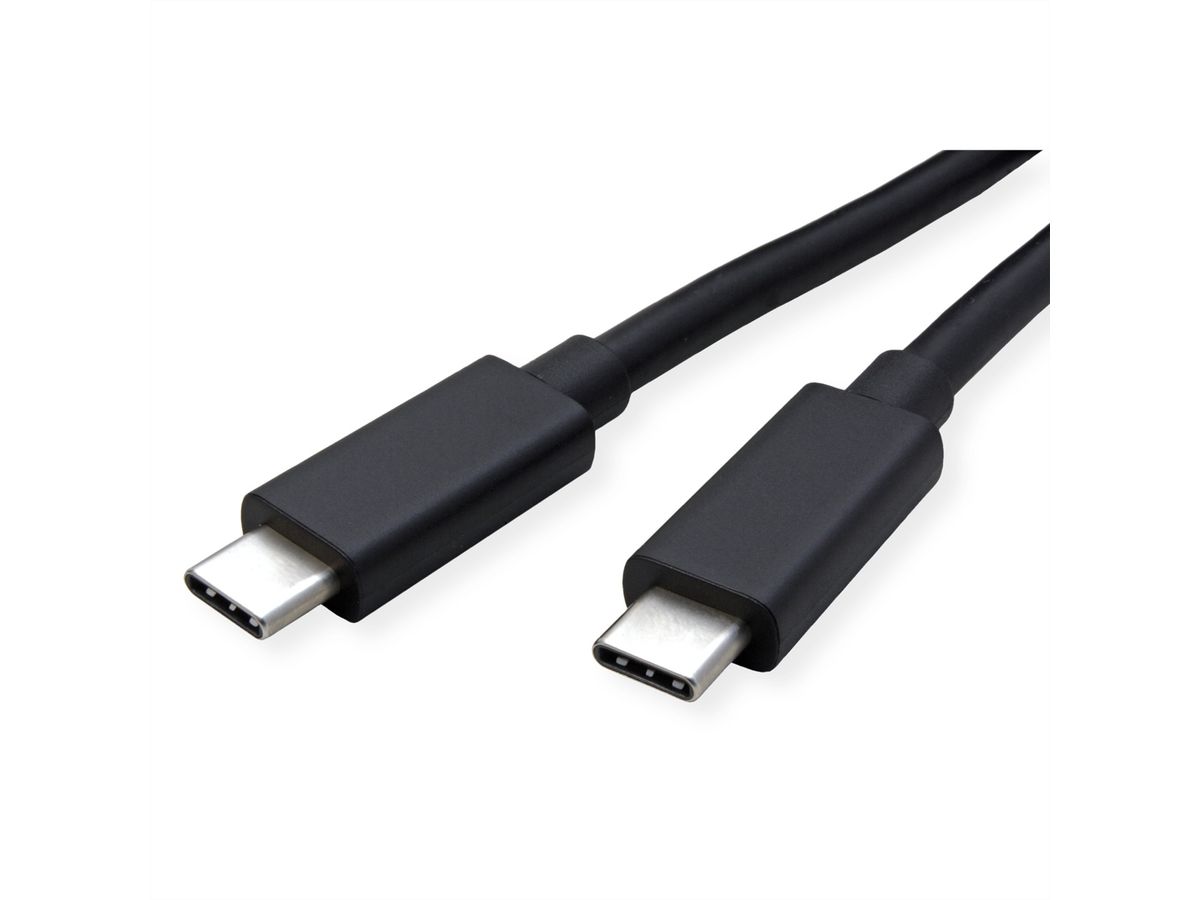 ROLINE USB4 Gen3x2 Kabel, C-C, M/M, 40Gbit/s, 240W , zwart, 0,5 m