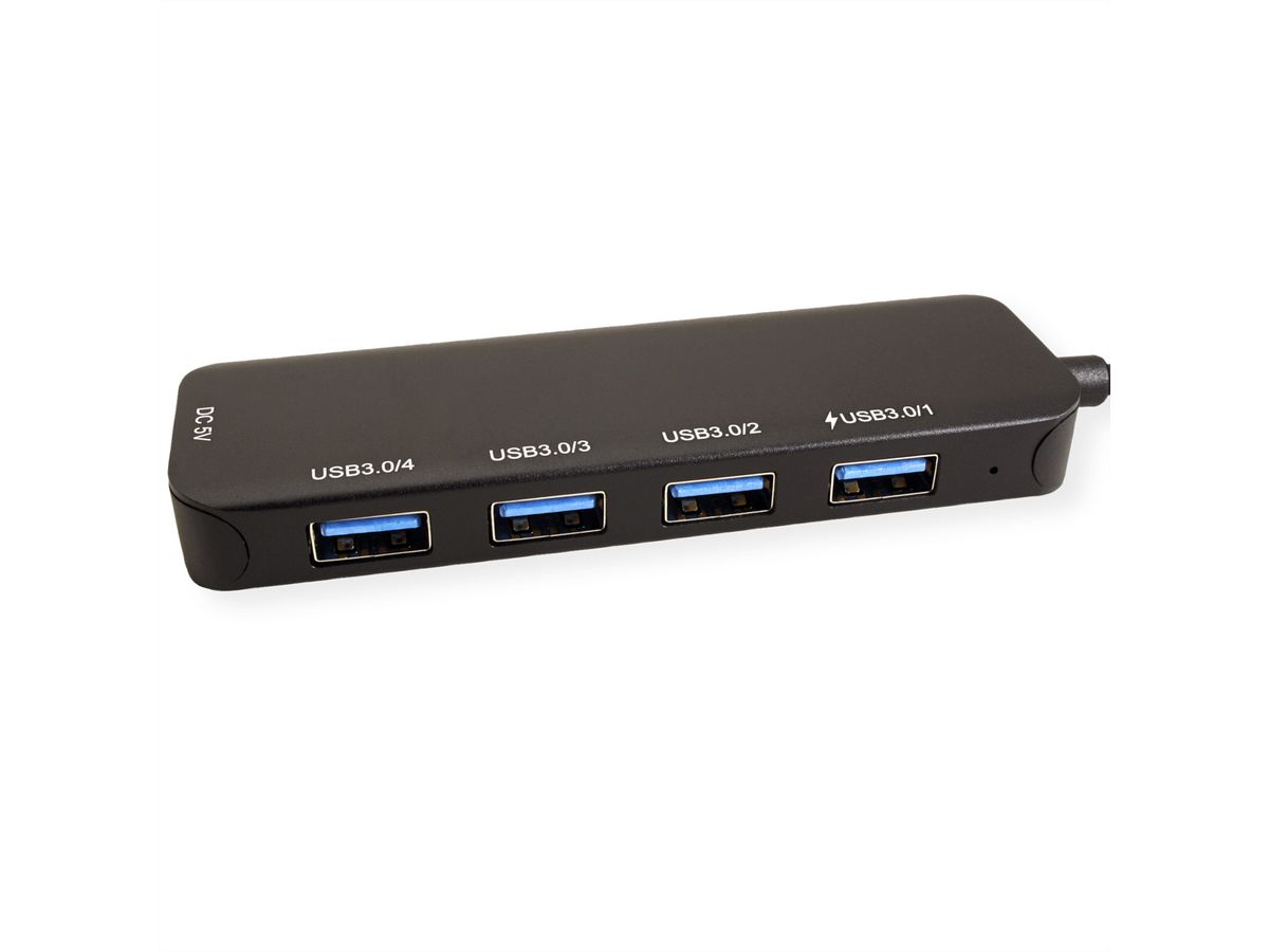 VALUE USB 3.2 Gen 1 hub, 4-poorts, type C aansluitkabel