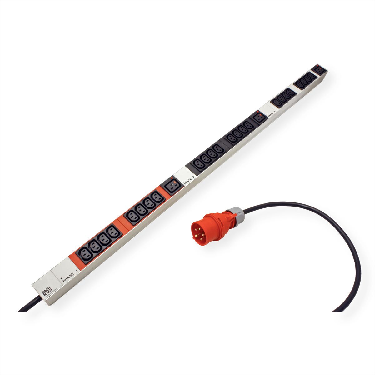 BACHMANN IT PDU ALU 1U 24x C13 3x C19 CEE 3x16A red