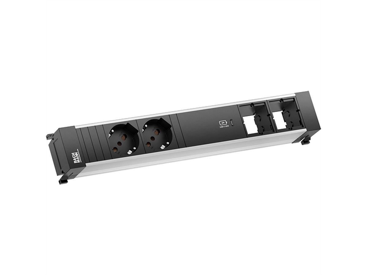 BACHMANN POWER FRAME L 2xP40, 1xUSB C 60W 2xCM 0.2m GST18 Italia